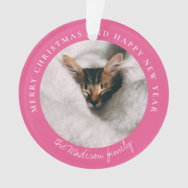 クラシック千鳥格子のパーソナライズされた写真 オーナメント