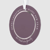 クラシック千鳥格子のパーソナライズされた写真 オーナメント (正面)