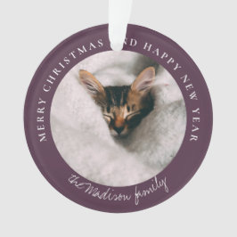 クラシック千鳥格子のパーソナライズされた写真 オーナメント