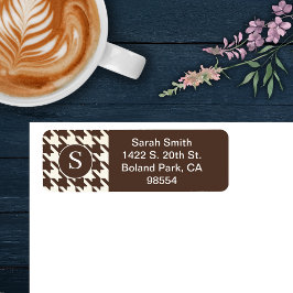 クラシック千鳥格子の模様 ラベル