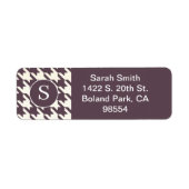 クラシック千鳥格子の紋紫梅白 ラベル (正面)