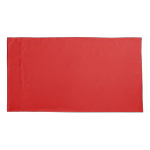 クラシック千鳥格子の&モノグラム |赤い白黒 枕カバー (裏面-左)