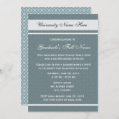 クラシック卒業エレガントスタイリッシュフォーマル会 招待状 (正面/裏面)