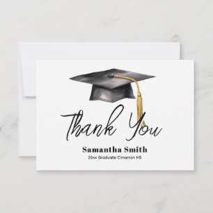 クラシック卒業パーティーフラットサンクスカード サンキューカード