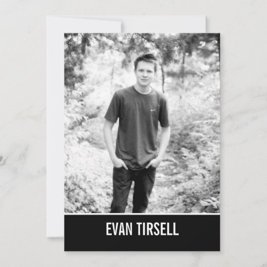 クラシック卒業写真の発表とパーティー 招待状 (正面)