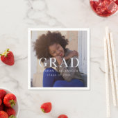 クラシック卒業後の写真と名前 スタンダードカクテルナプキン (インサイチュ)