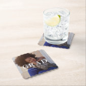 クラシック卒業後の写真と名前 ペーパーコースター (インサイチュ)