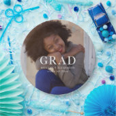 クラシック卒業後の写真と名前 ペーパープレート (パーティー)