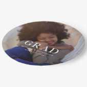 クラシック卒業後の写真と名前 ペーパープレート (アングル)