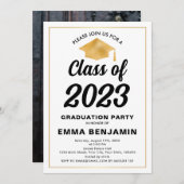 クラシック卒業招待状 招待状 (正面/裏面)