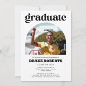 クラシック卒業発表とパーティー招待状 招待状 (裏面)