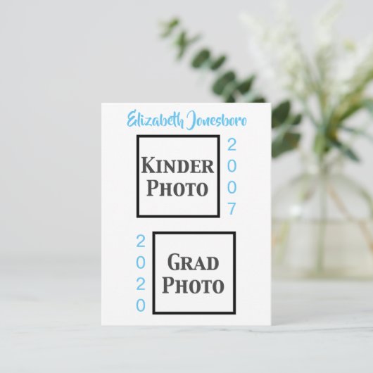 クラシック卒業発表の写真 ポストカード (スタンド正面)