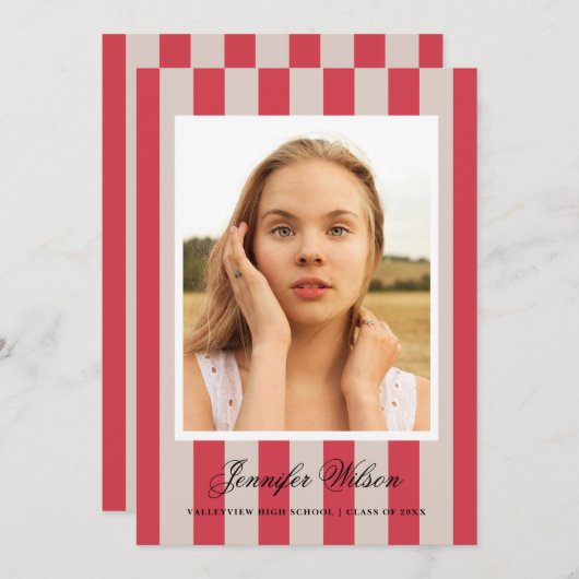 クラシック卒業発表 案内状 (正面/裏面)