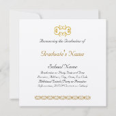 クラシック卒業 招待状 (裏面)