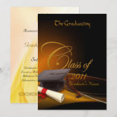 クラシック卒業 招待状 (正面/裏面)