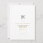 クラシック印刷された金ゴールドまたはデジ結婚タル 招待状 (裏面)