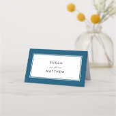 クラシック厚い縁どネイビーブルテーブル プレイスカード (裏面)