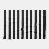 クラシック厚モダン白黒ストライプの キッチンタオル (横)