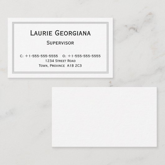 クラシック及びヴィンテージの専門の名刺 名刺 (正面/裏面)