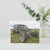 クラシック古改造ヴィンテージ車 ポストカード (スタンド正面)