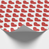 クラシック可愛い赤いハート模様の包み紙 ラッピングペーパー (角)