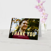 クラシック合議箔卒業サンキューカード 箔グリーティングカード (蘭)