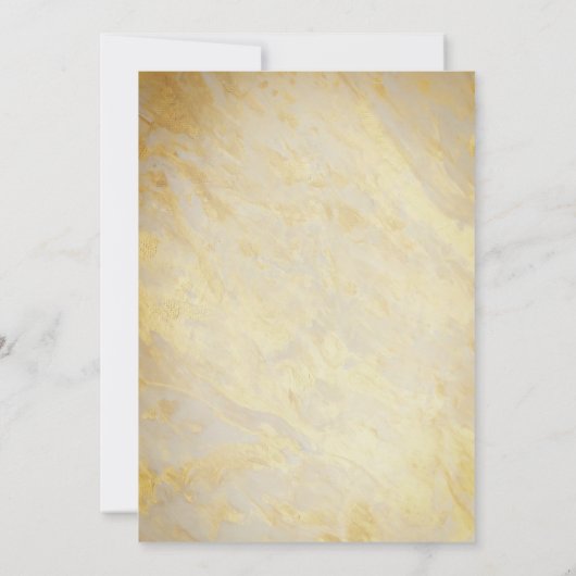 クラシック名カスタマイズ白大理石ベイビーシャワー 招待状 (裏面)