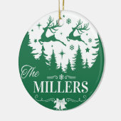 クラシック名クリスマス記念カスタム品 セラミックオーナメント (左)