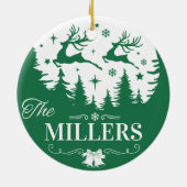 クラシック名クリスマス記念カスタム品 セラミックオーナメント (裏面)