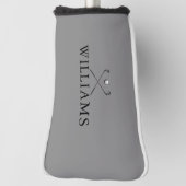 クラシック名パーソナライズされたゴルフクラブ灰色 ゴルフヘッドカバー (回転90)