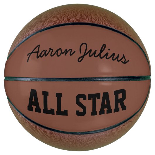 クラシック名パーソナライズされたバスケットボールのスポーツギフト バスケットボール (正面)