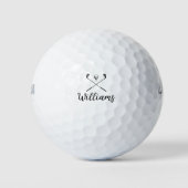 クラシック名パーソナライズされたGolf ClubsScript ゴルフボール (正面)