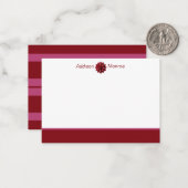 クラシック名マパーソナライズされたルーンフローラ ノートカード (正面/裏面インサイチュ)