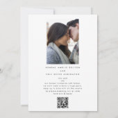 クラシック名モダンはっきりしたMONOGRAM日付の保存 招待状 (裏面)