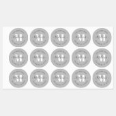 クラシック名モノグラムの/円形文字防水 ラベル (シート)