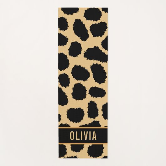 クラシック名前をカスタムするチエアニマルプリントパターン ヨガマット (正面)