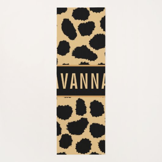 クラシック名前をカスタムするチエアニマルプリントパターン ヨガマット (裏面)