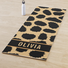 クラシック名前をカスタムするチエアニマルプリントパターン ヨガマット