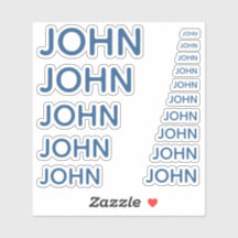 クラシック名前をカスタムするブルー15サイズシンプルジョン