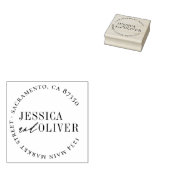 クラシック名結婚丸差出人住所 ラバースタンプ (押印)