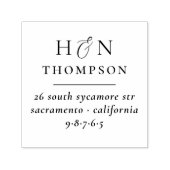 クラシック名結婚名とイニシャル差出人住所 セルフインキングスタンプ (デザイン)