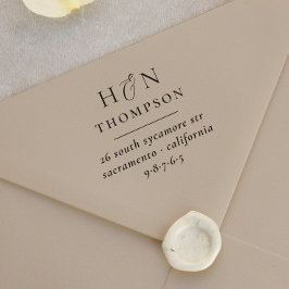 クラシック名結婚名とイニシャル差出人住所 セルフインキングスタンプ