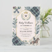 クラシック名門私立校風のチャーム1歳 招待状 (スタンド正面)