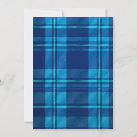 クラシック名門私立校風のブループライドテディベアベイビーシャワー 招待状 (裏面)