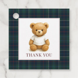 クラシック名門私立校風の熊プライド赤ちゃん フェイバータグ