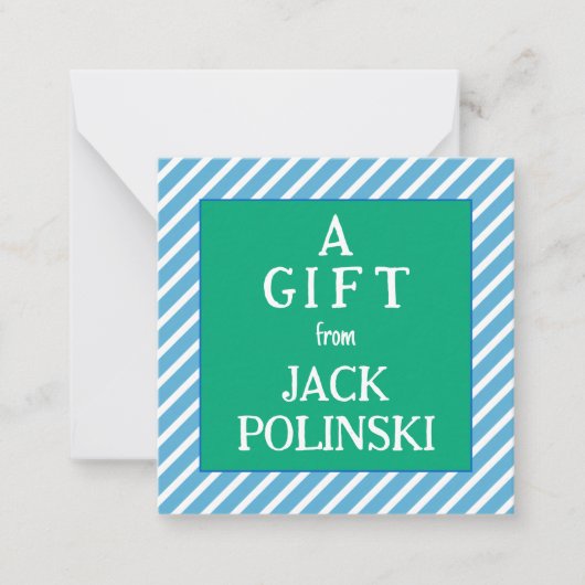 クラシック名門私立校風の男パーソナライズされた子の囲い ノートカード (正面)