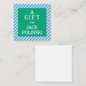 クラシック名門私立校風の男パーソナライズされた子の囲い ノートカード (正面/裏面)