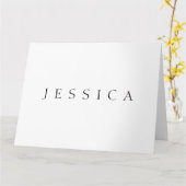クラシック名(または単語) カード (黄色い花)