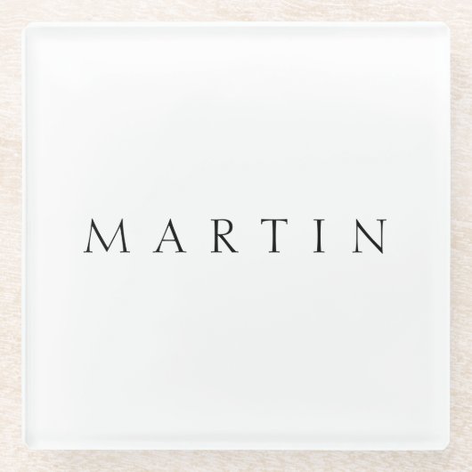 クラシック名（または単語） ガラスコースター (正面)