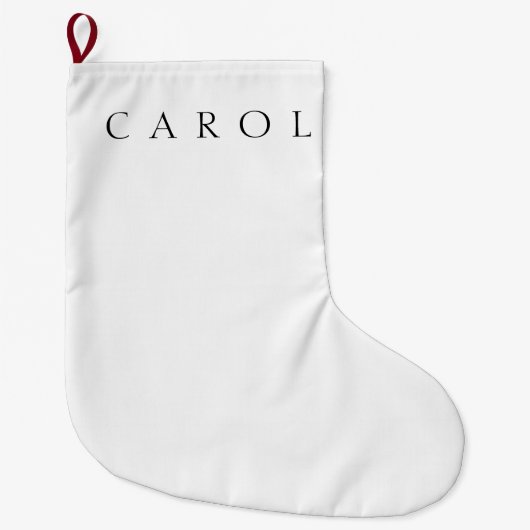 クラシック名（または単語） ラージクリスマスストッキング (正面)